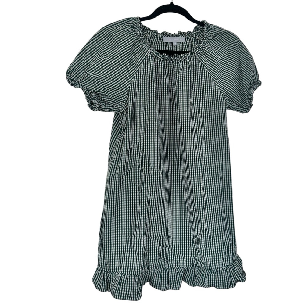 Hill House Katherine Nap Dress XS Green Checkered Cottagecore - Picture 8 of 8